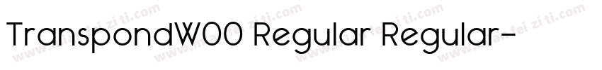 TranspondW00 Regular Regular字体转换